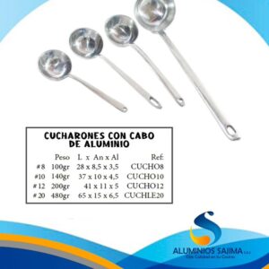 Cucharones con cabo de aluminio