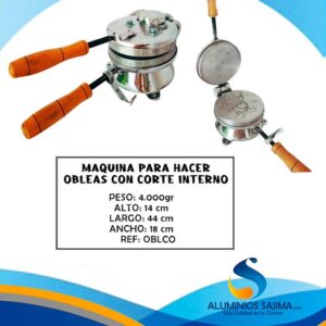 maquina para hacer obleas con corte interno