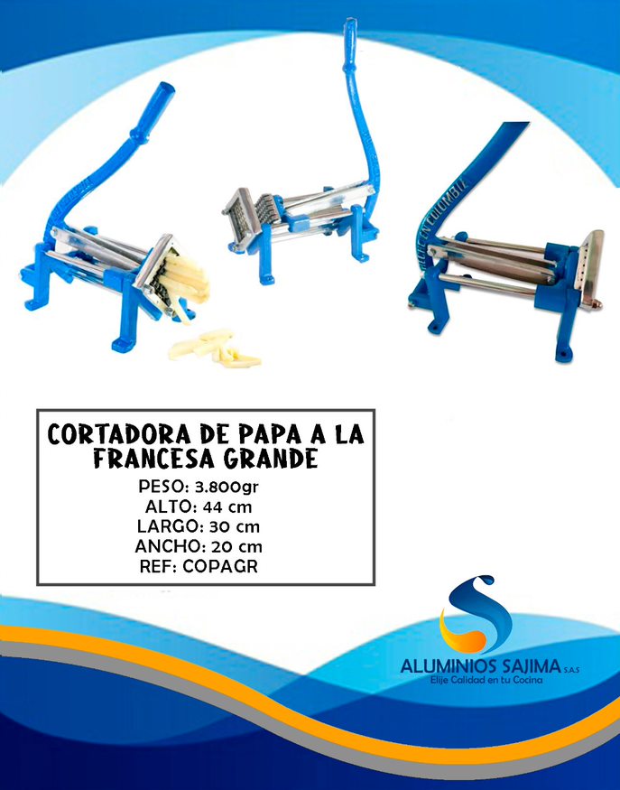 Cortador de papa a la francesa grande