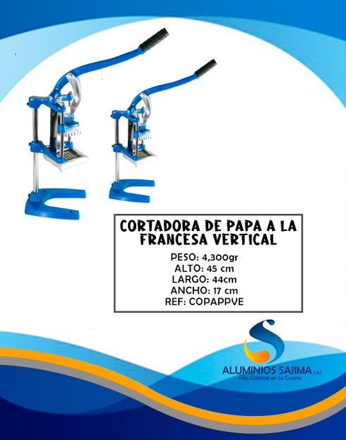 Cortadora de papas a la francesa vertical