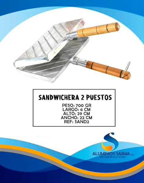 Sanduchera 2 puestos